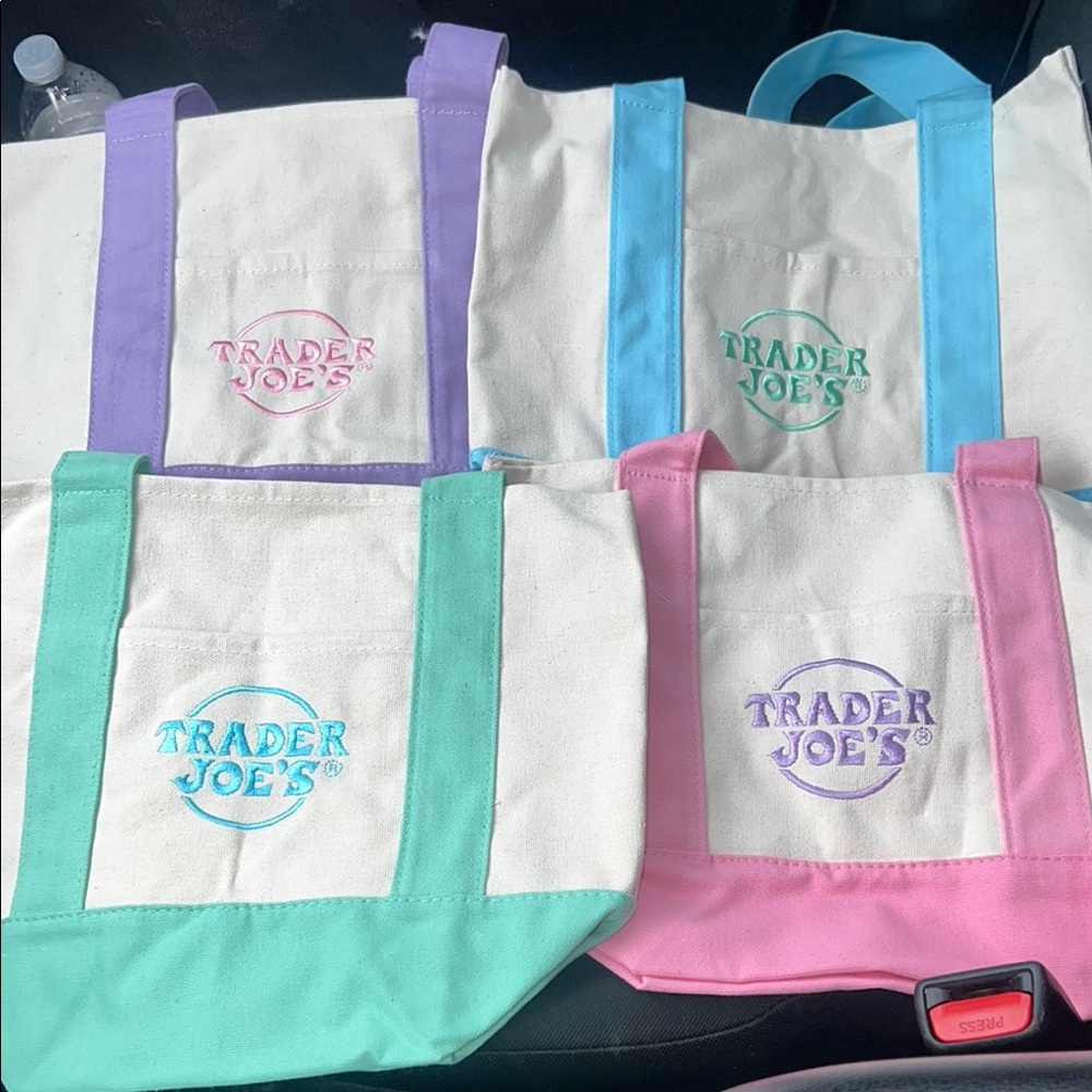 Trader Joe's Canvas Tote Bags Set